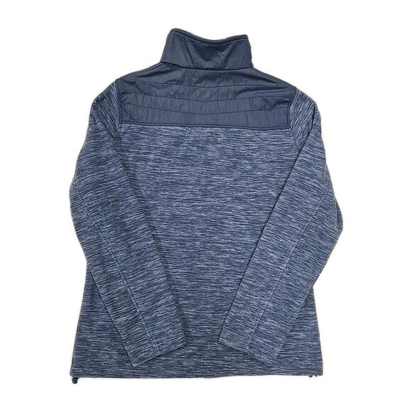 New Balance Womens Fleece Quilted Jacket Sz M Blue/Gray Full Zip Activewear - Picture 8 of 10